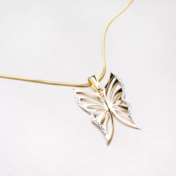 Zlatý motýlek s gravírováním 43-2487