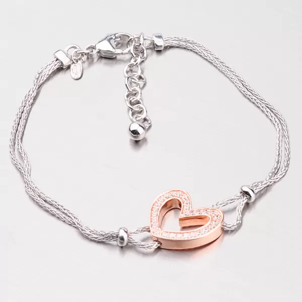 Krásný náramek se srdíčkem B1600466-2196-SLX