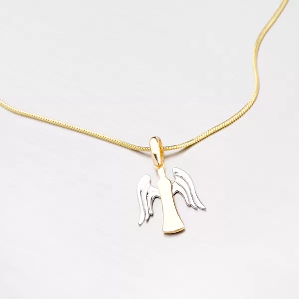 Zlatý přívěsek ve tvaru andělíčka 43-2608