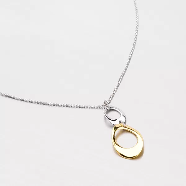 Stříbrný náhrdelník s pozlacenou ozdobou N1401582-0331-SLX