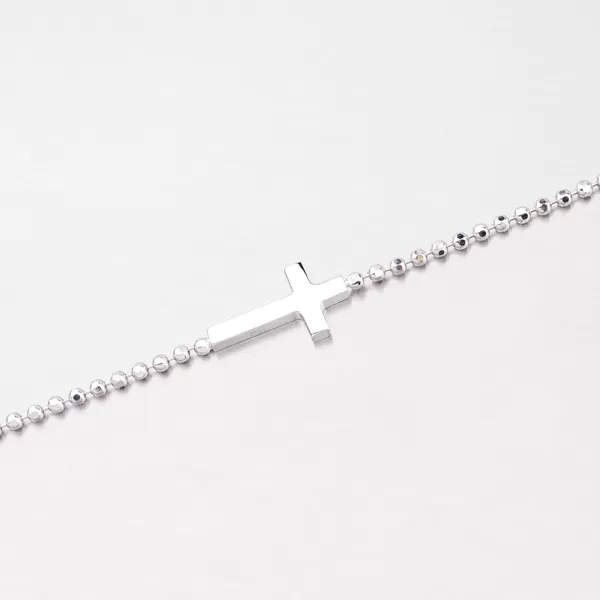 Stříbrný náramek s křížkem 92003043-39-SLX