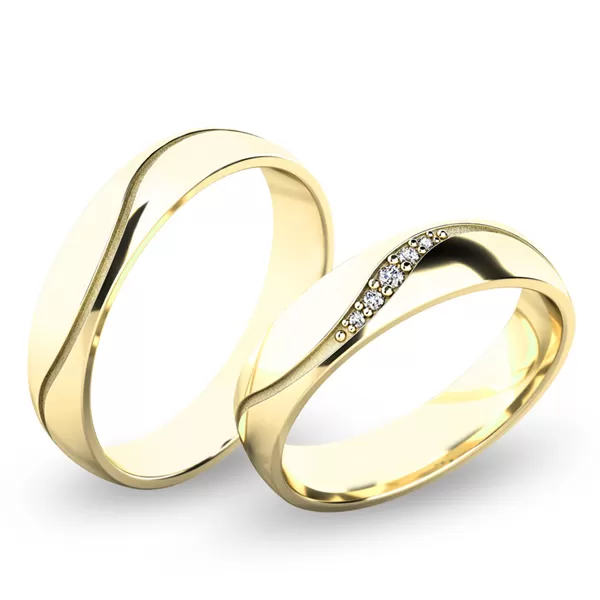Snubní prsteny ze žlutého zlata SP-61064