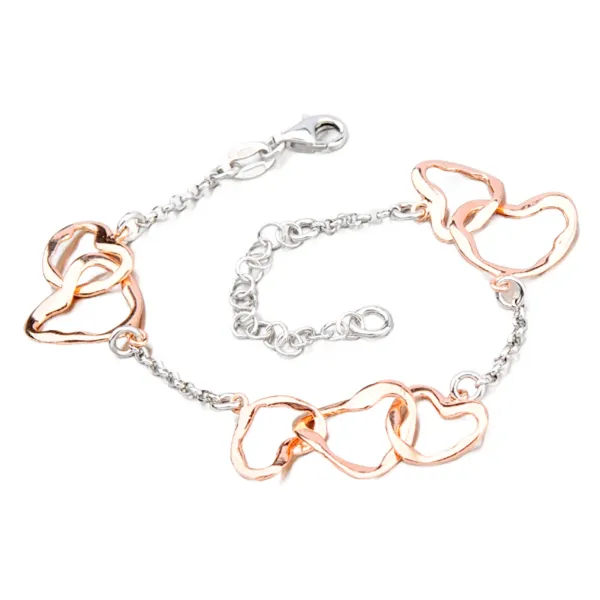 Dámský náramek stříbro 925 srdíčky B1500727-0331-SLX