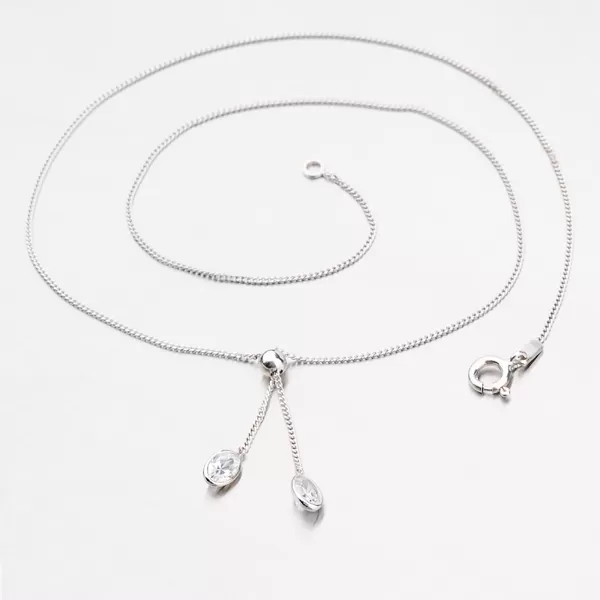 Náhrdelník ze stříbra se zirkony M3337B