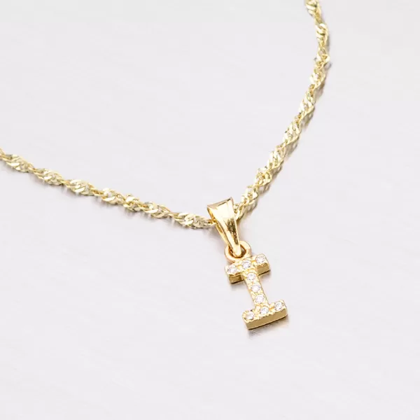 Zlatý přívěsek - písmeno I 13-152-I