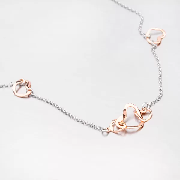 Dámský řetízek ROLO se srdíčky N1500336-0331-SLX