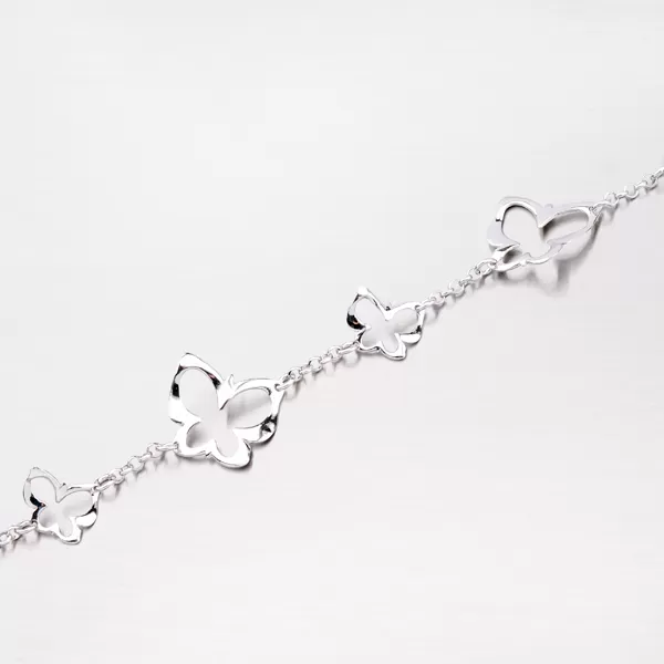 Stříbrný náramek s motýli B1401565-0331-SLX