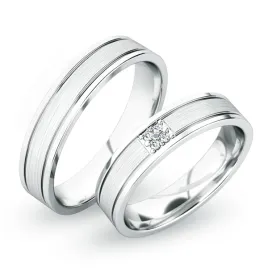 Snubní prsteny stříbro 925 zirkon 0.024 ct G/SI stříbra SP-61055-Ag