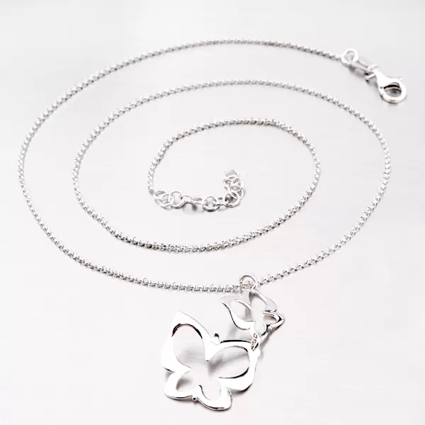 Náhrdelník s motýlky - stříbro 925 N1401574-0331-SLX