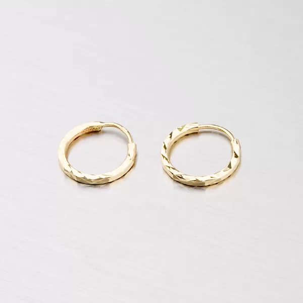 Kruhy gravírované - zlato 585 - 10 mm 12-251