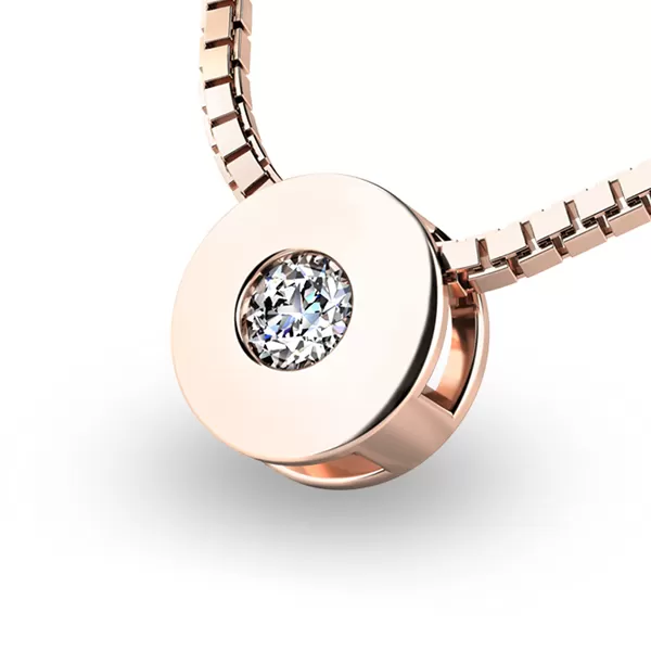 Přívěsek s diamantem z bílého zlata 10912-B-DIA