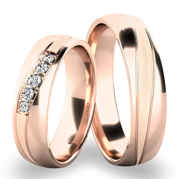 Zlaté snubní prsteny SP-285