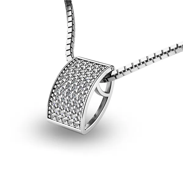 Diamantový přívěsek z bílého zlata 10919-B-DIA