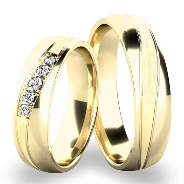 Zlaté snubní prsteny SP-285