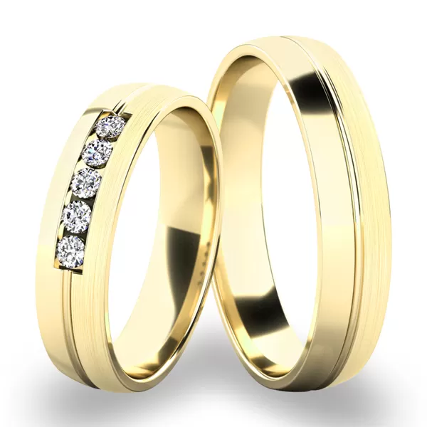 Snubní prsteny z bílého zlata SP-287