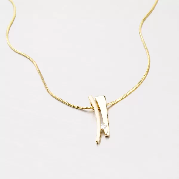 Elegantní přívěsek ze žlutého zlata DZ1702ZL