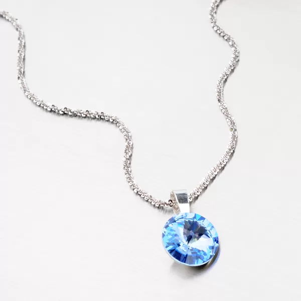 Stříbrný přívěsek s krystalem 12 mm D113M-JK