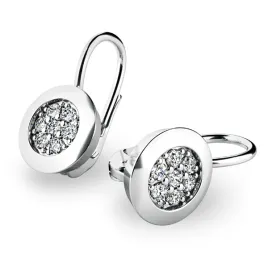 Dámské náušnice bílé zlato 585/1000 přírodní diamant 0.168 ct G/SI 10902-NK-B-DIA