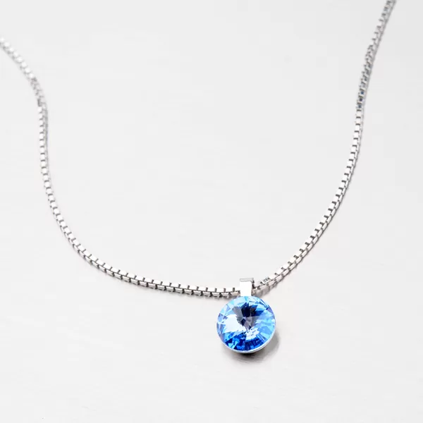 Přívěsek s krystalem modrým D118M-JK