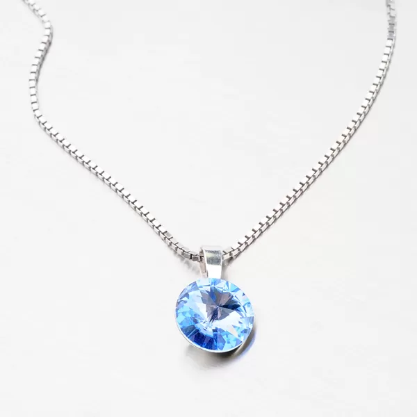 Stříbrný přívěsek s krystalem 12 mm D113M-JK