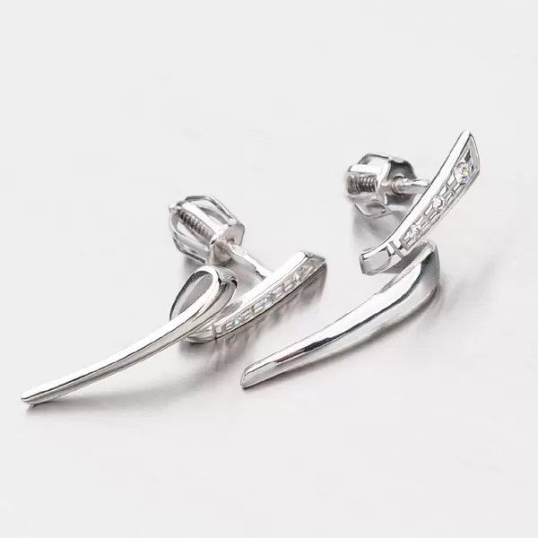 Zlaté visací náušnice DZ2032-B-ZIR