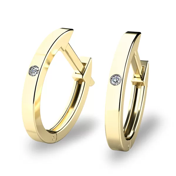 Zlaté oválky s diamanty a topazy 10861-ZL-DIA-TPZ