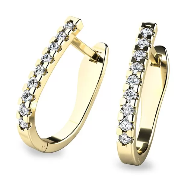 Diamantové náušnice s granáty 10862-ZL-DIA-GRA