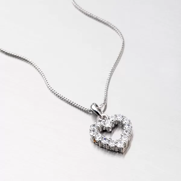 Zlatý přívěsek srdce se zirkony DZ0020B