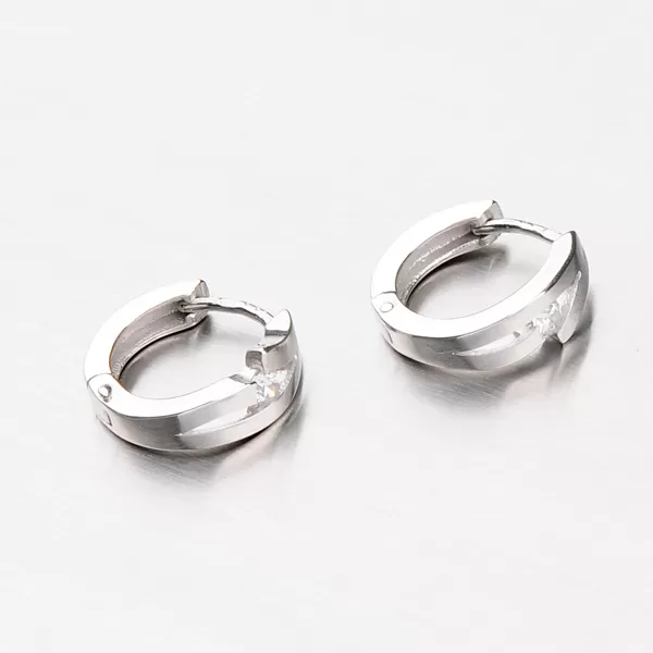 Zlaté kruhy se zirkonem DZ2026B