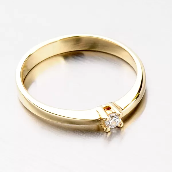 Prsten ze zlata se zirkonem DZ1904ZL