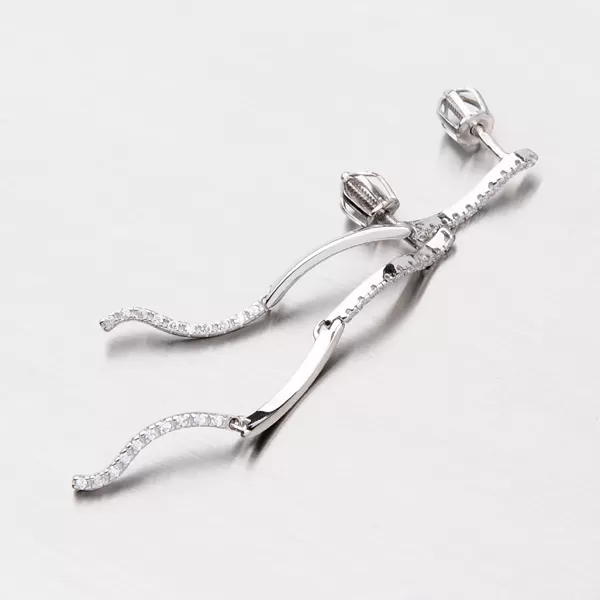 Zlaté náušnice se zirkony DZ2020B