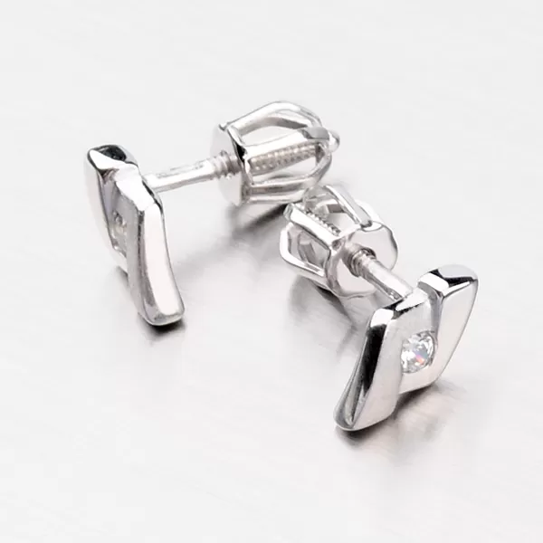 Zlaté náušnice se zirkonem DZ1797B