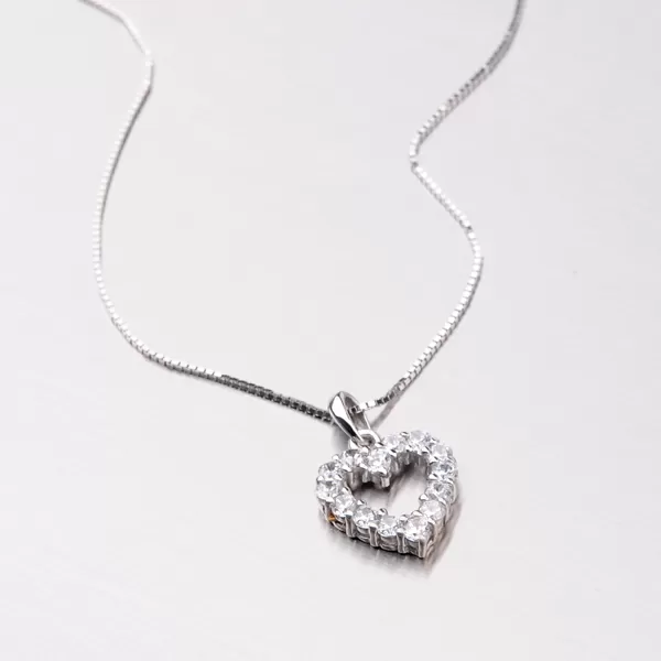 Zlatý přívěsek srdce se zirkony DZ0020B