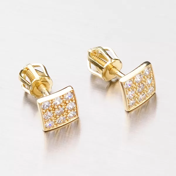 Náušnice ze žlutého zlata se zirkony DZ2096-ZL-ZIR