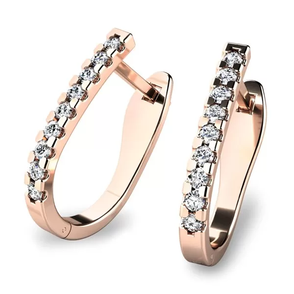 Diamantové náušnice se smaragdy 10862-CV-DIA-SMA