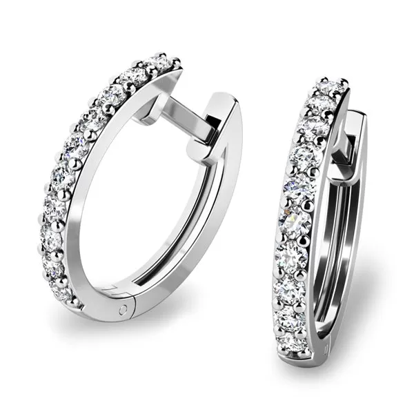 Briliantové náušnice se smaragdem 10863-B-DIA-SMA