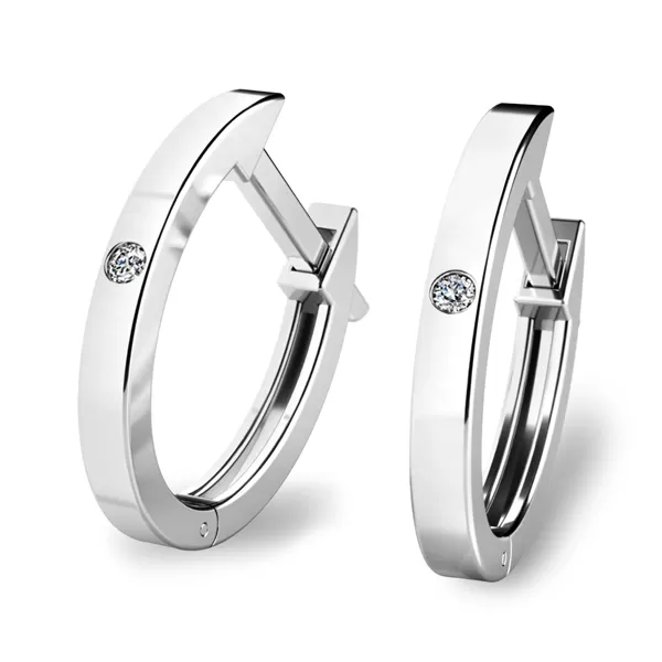 Zlaté oválky s diamanty a tanzanity 10861-B-DIA-TAN