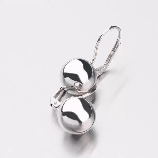 Stříbrné náušnice s kuličkou 12 mm E2102933-1132-SLX
