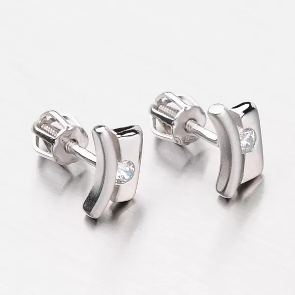 Zlaté náušnice se zirkony DZ1706B