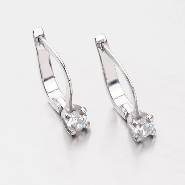 Náušnice z bílého zlata se zirkony DZ1964B