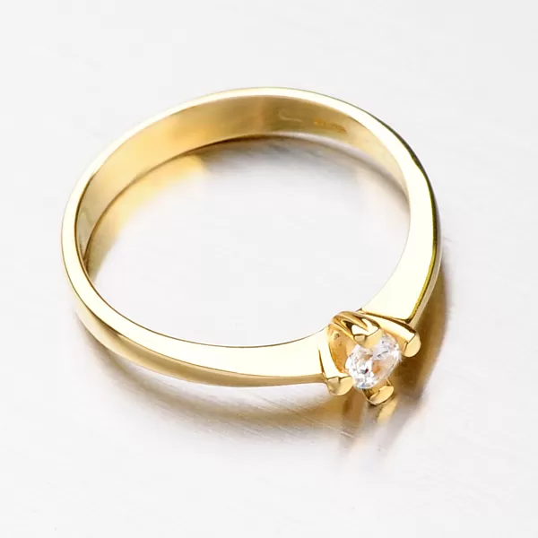 Dámský prsten ze žlutého zlata DZ2089ZL