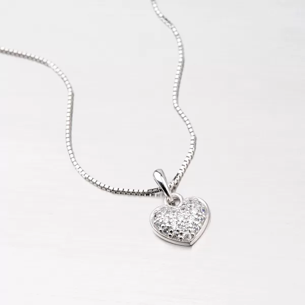 Zlaté srdce se zirkony DZ2409B