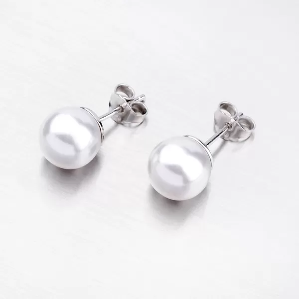 Perlové náušnice ze stříbra E2200448-1132-SLX