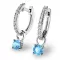 Dámské náušnice bílé zlato 585/1000 přírodní diamant 0.45 ct G/SI briliantové s topaz 10863-B-DIA-TPZ