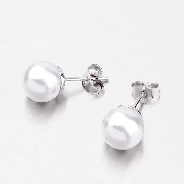 Perlové náušnice ze stříbra E2200448-1132-SLX