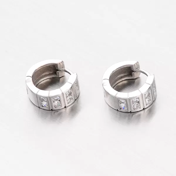 Zlaté náušnice se zirkony DZ2068B