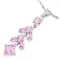 Dámský přívěsek ocel růžové zirkony kameny GOPT089
