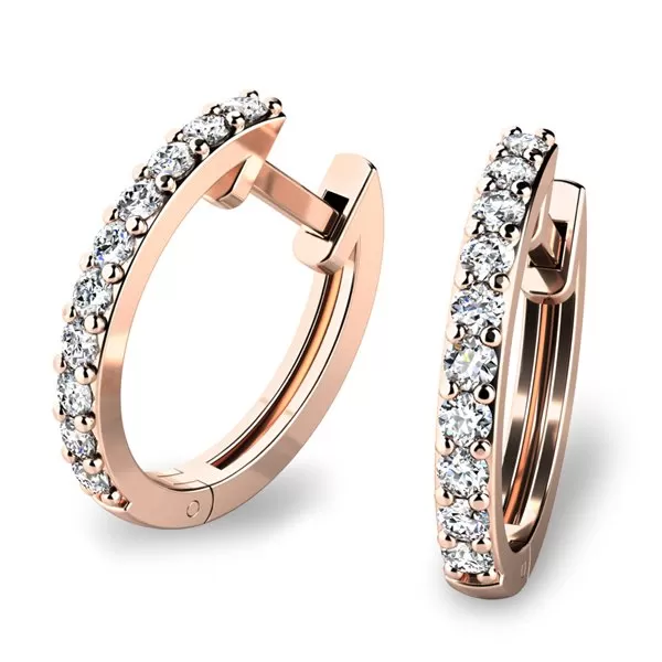 Briliantové náušnice se safíry 10863-CV-DIA-SAF