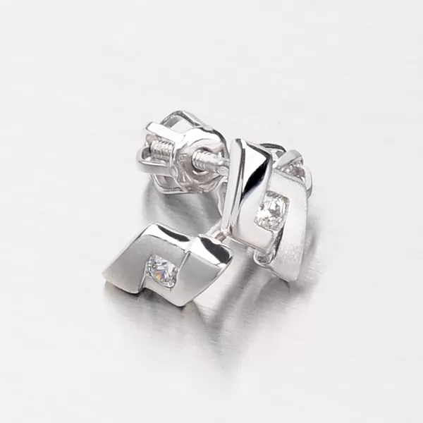 Zlaté náušnice se zirkonem DZ1797B