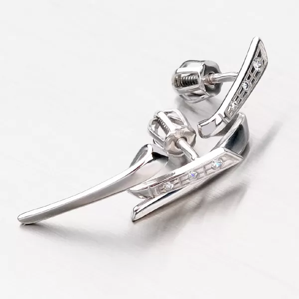 Zlaté visací náušnice DZ2032-B-ZIR